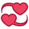 Revolving Hearts emoji on HTC